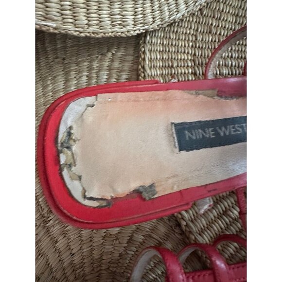 Nine West women’s size 8 used sandal heels - Picture 8 of 12